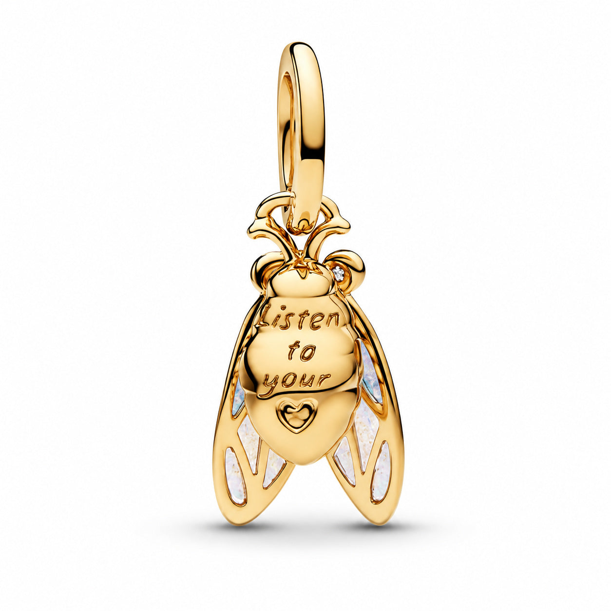 Cicada Dangle Charm Hallmarked S925 Sterling Silver