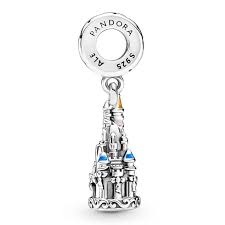 Disney Cinderella Castle Dangle Charm Hallmarked S925 Sterling Silver