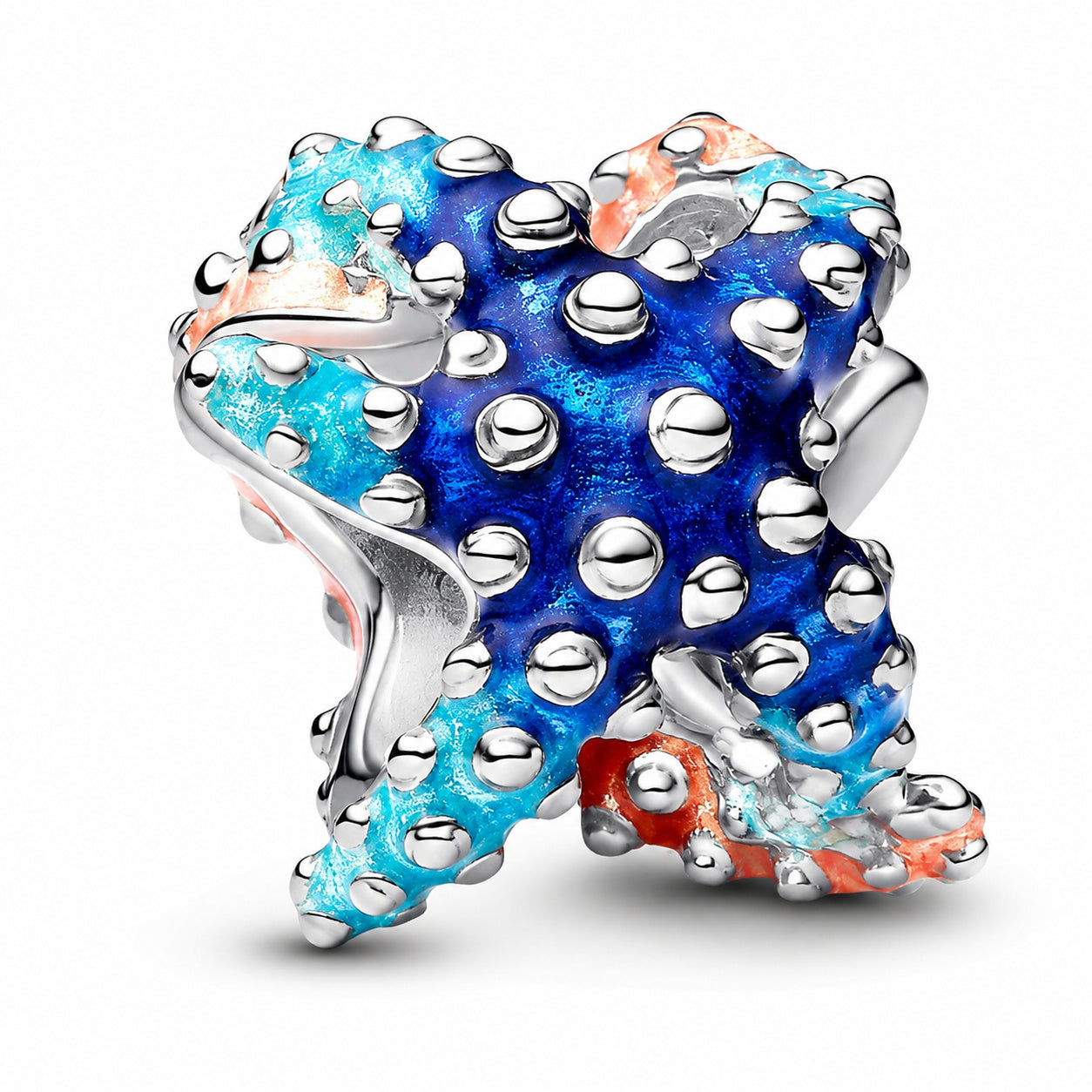 Colourful Star Fish Charm Hallmarked S925 Sterling Silver