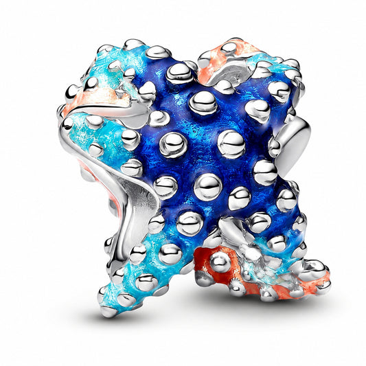 Colourful Star Fish Charm Hallmarked S925 Sterling Silver