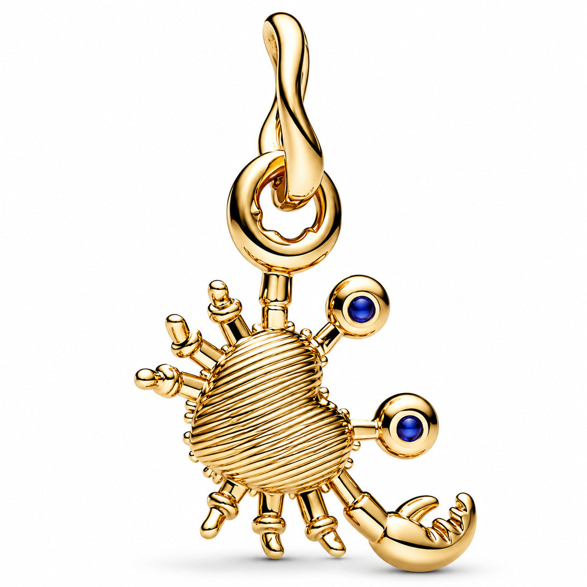 Crab Dangle Charm Hallmarked S925 Sterling Silver