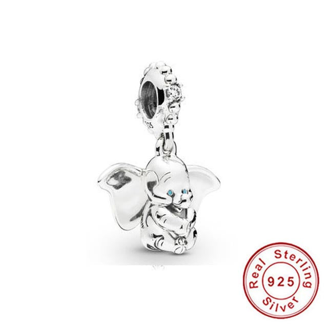 Disney Dumbo Dangle Charm Hallmarked S925 Sterling Silver