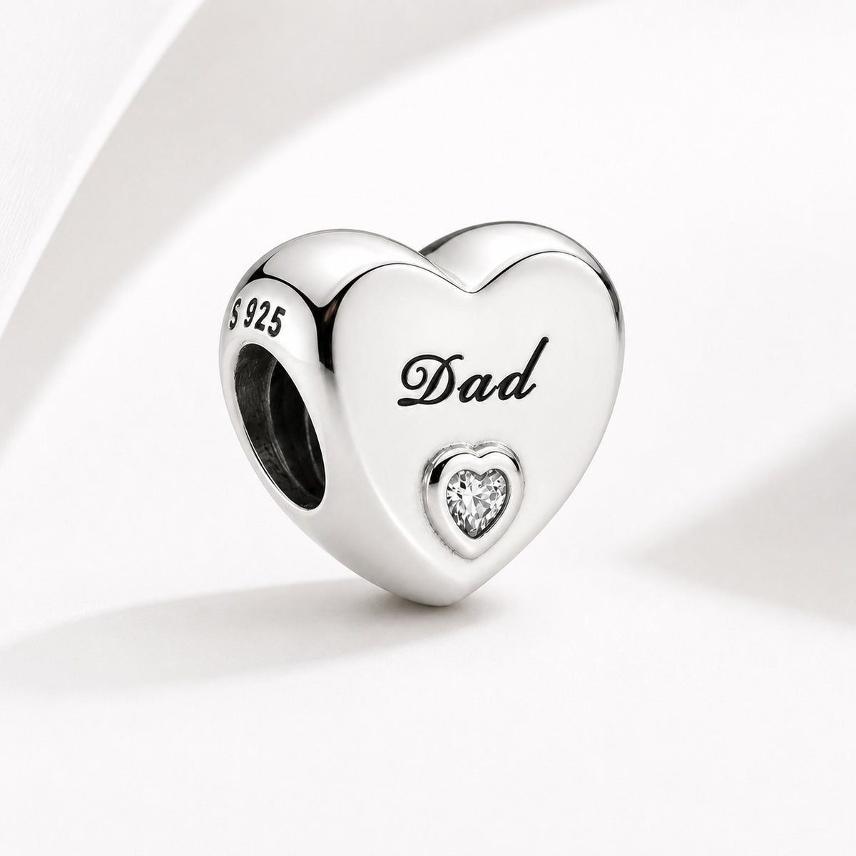 Family Hearts Bracelet Charm Hallmarked S925 Sterling Silver