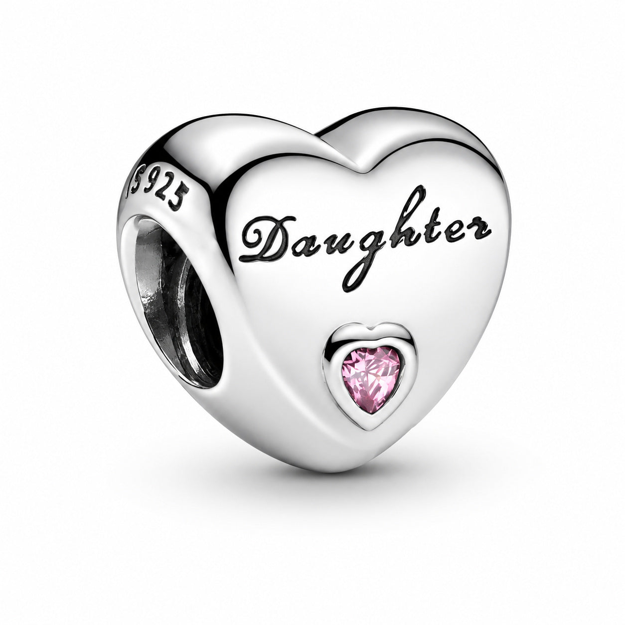 Daughter Heart Charm S925 Sterling Silver