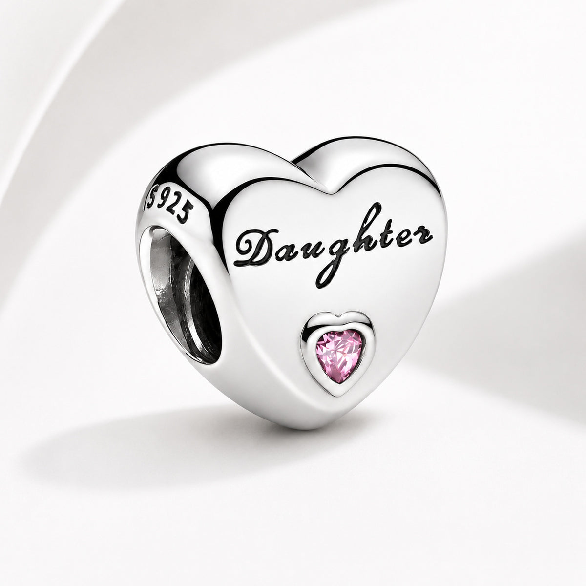 Family Hearts Bracelet Charm Hallmarked S925 Sterling Silver