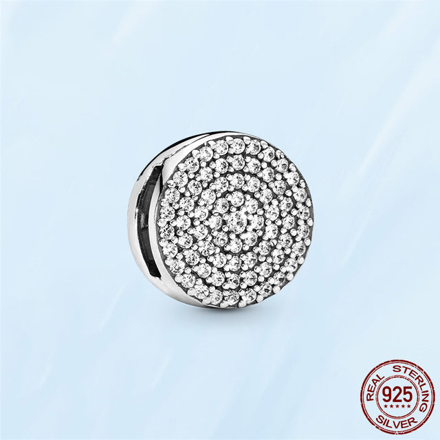 Dazzling Circle Clip Reflexions Charm Hallmarked S925 Sterling Silver