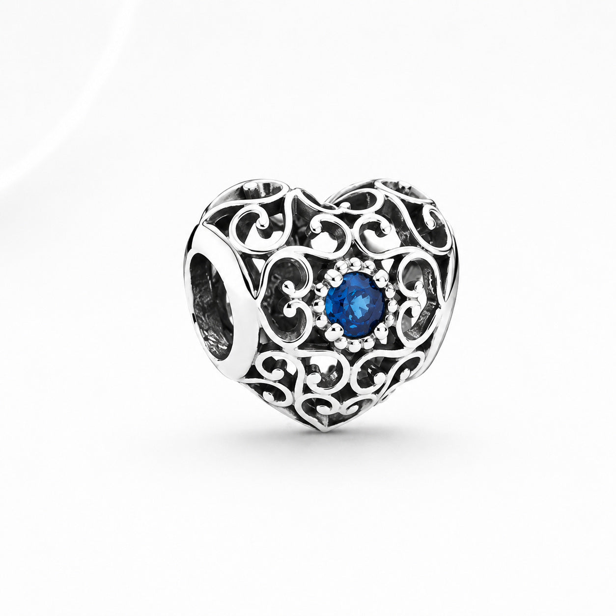 S925 Signature Heart Birthstone Months Charms Collection
