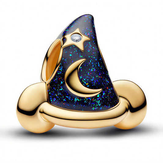 Disney Mickey Mouse Sorcerer's Hat Charm Hallmarked S925 Sterling Silver