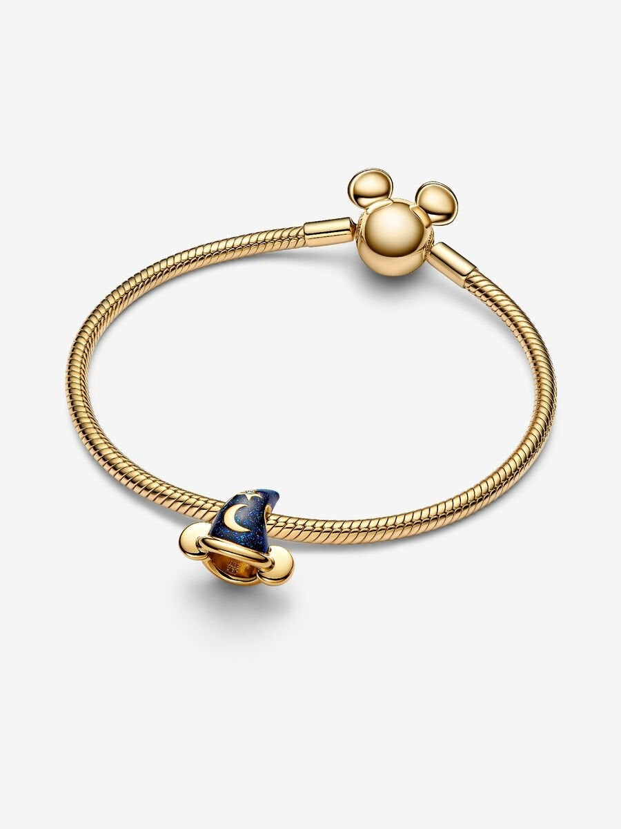 Disney Mickey Mouse Sorcerer's Hat Charm Hallmarked S925 Sterling Silver