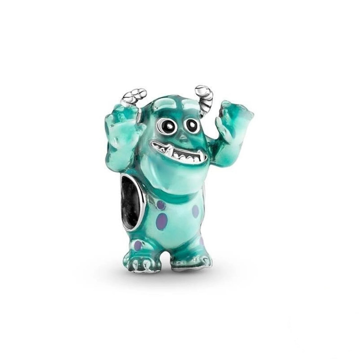 Disney Pixar Sulley Charm Hallmarked S925 Sterling Silver