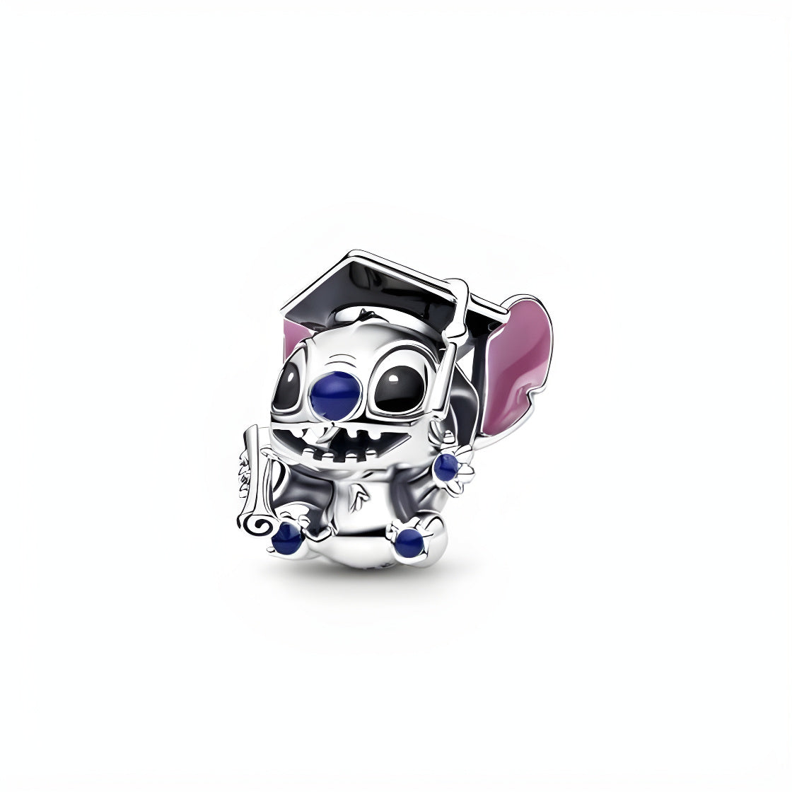 Disney Stitch Easter Bunny Charm Hallmarked S925 Sterling Silver