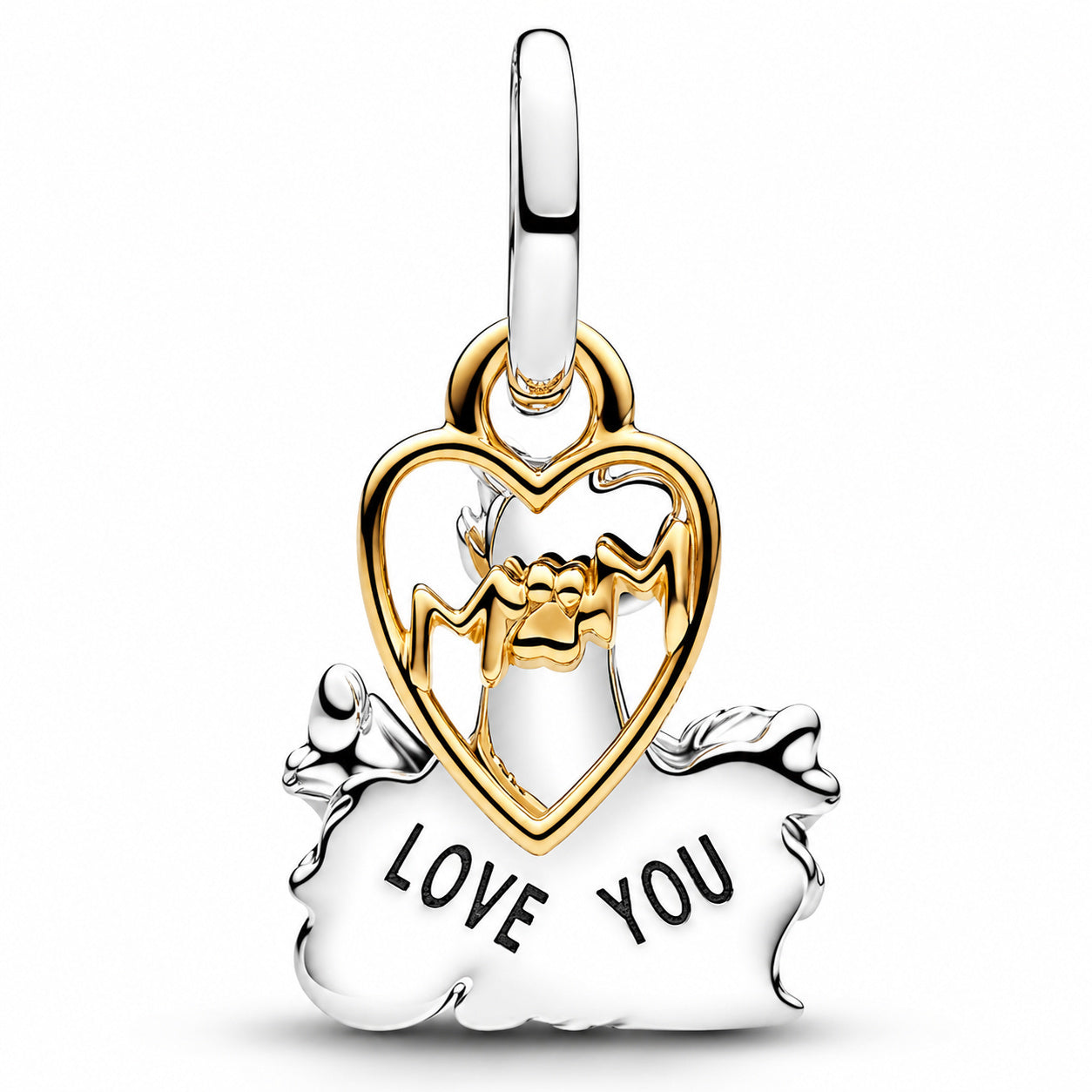 Disney Two Tone Aristocats Mum Dangle Charm Hallmarked S925 Sterling Silver