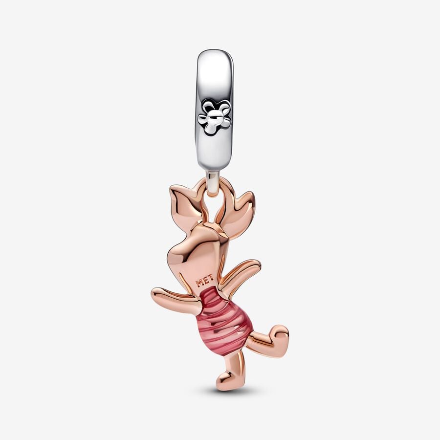 Disney Winnie the Pooh Piglet Dangle Charm Hallmarked S925 Sterling Silver