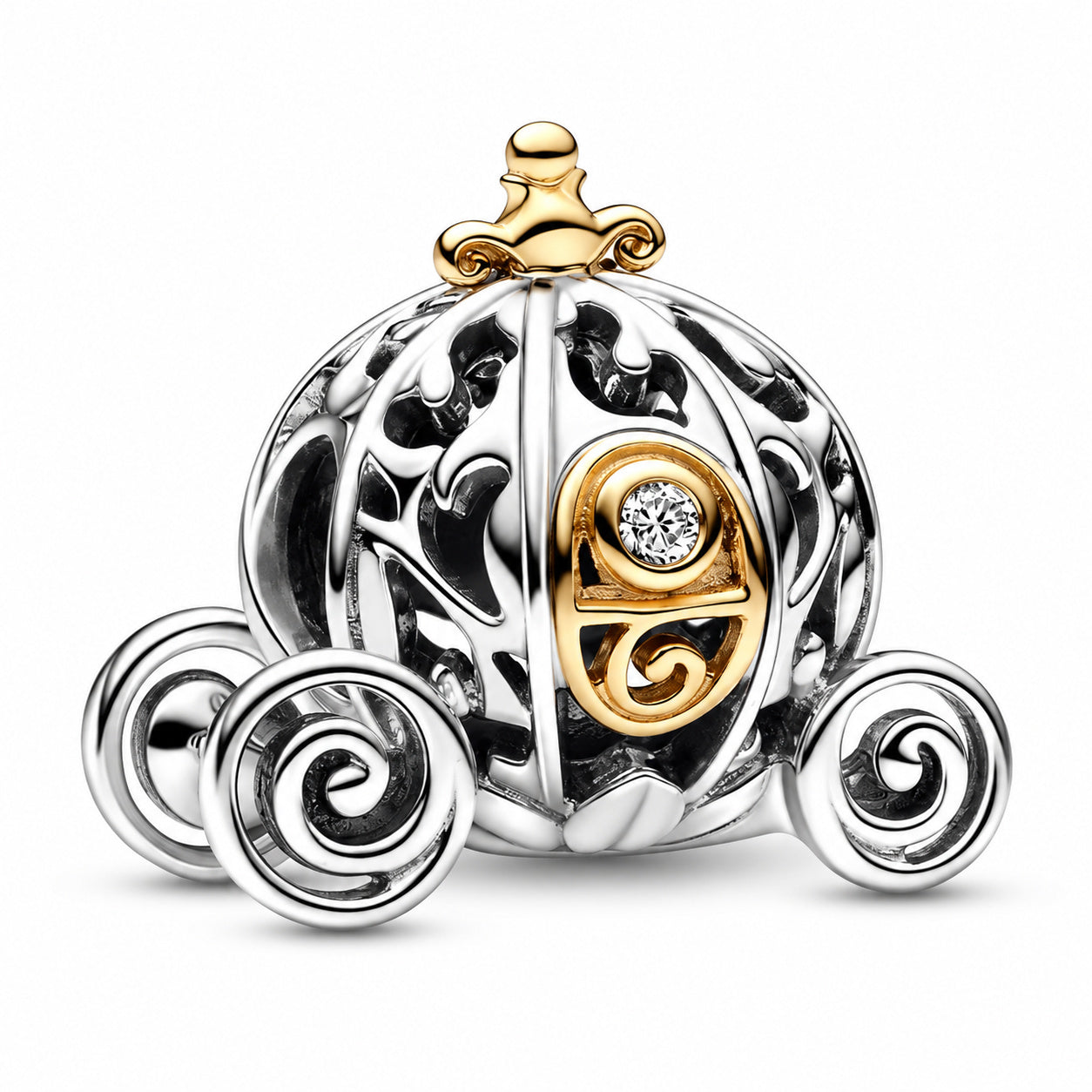 Disney 100th Anniversary Cinderella's Enchanted Carriage Charm S925 Sterling Silver
