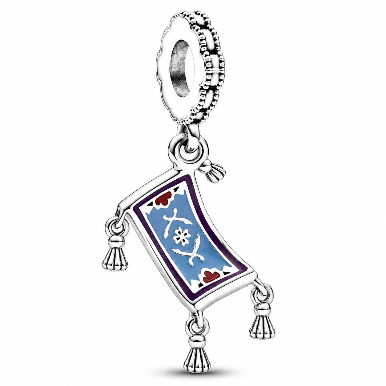 Disney Aladdin Magic Carpet Dangle Charm S925 Sterling Silver