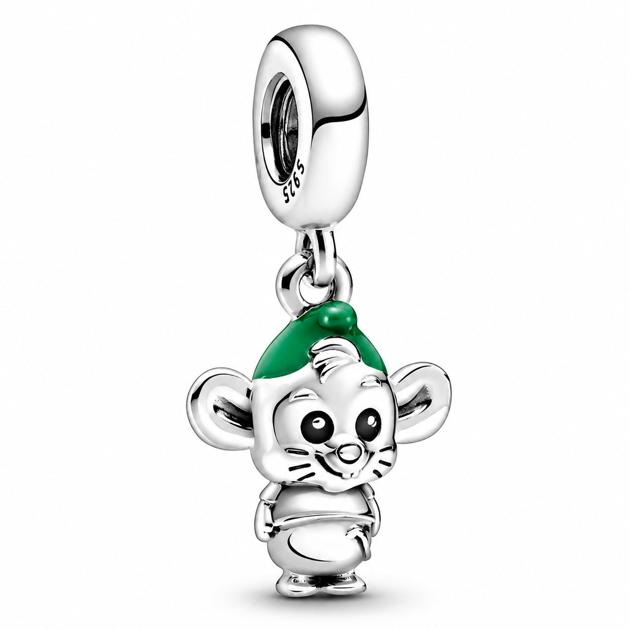 Disney Cinderella Gus Mouse Dangle Charm S925 Sterling Silver