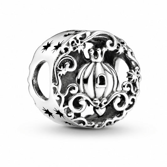 Disney Cinderella Midnight Pumpkin Charm S925 Sterling Silver
