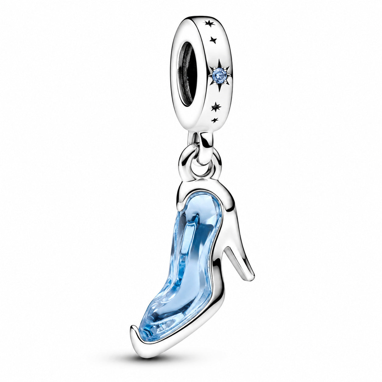 Disney Cinderella's Blue Slipper Dangle Charm S925 Sterling Silver