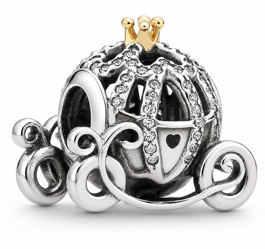 Disney Cinderella's Pumpkin Carriage Charm S925 Sterling Silver
