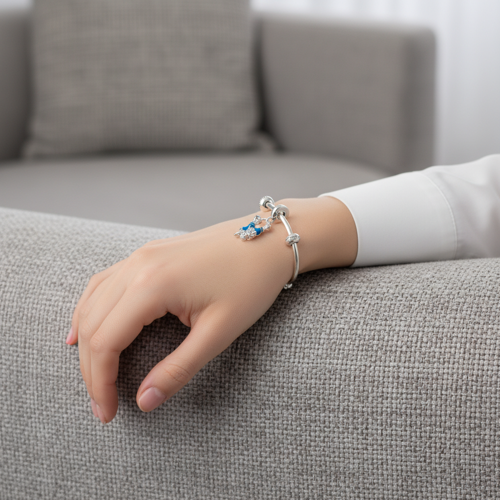 Disney Donald Duck Dangle Charm Hallmarked S925 Sterling Silver