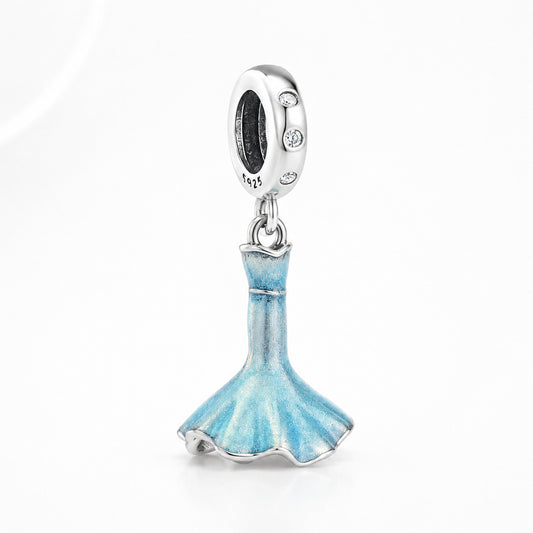 Disney Fishtail Mermaid Charm S925 Hallmarked Sterling Silver Charm
