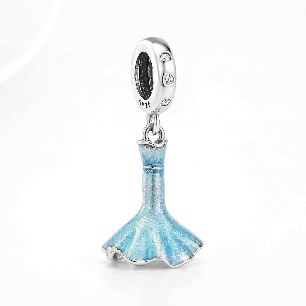 S925 Disney Princesses Dress Dangle Sterling Silver Charms Collection
