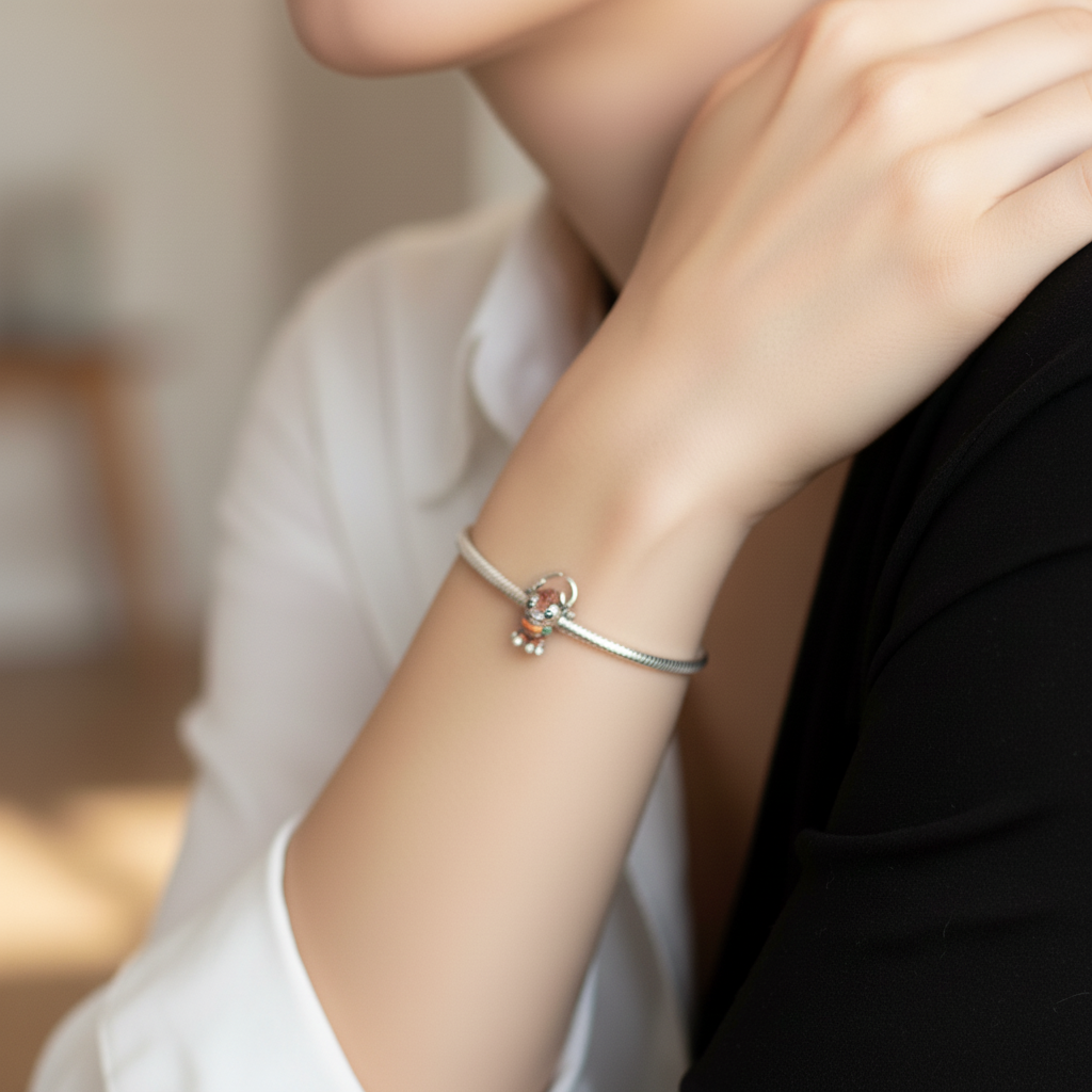 Disney Frozen Sven Charm Hallmarked S925 Sterling Silver