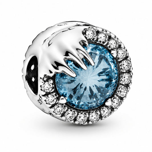 Disney Frozen Winter Crystal Charm Hallmarked S925 Sterling Silver