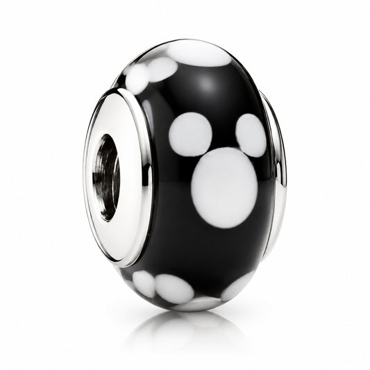 Disney Mickey Murano Charm Hallmarked S925 Sterling Silver