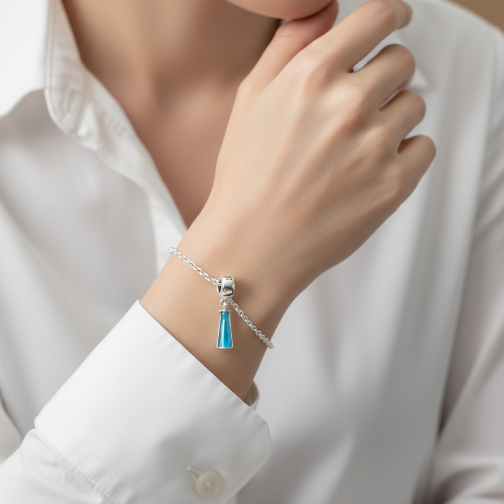 Disney Princess Elsa Dress Dangle Charm Hallmarked S925 Sterling Silver