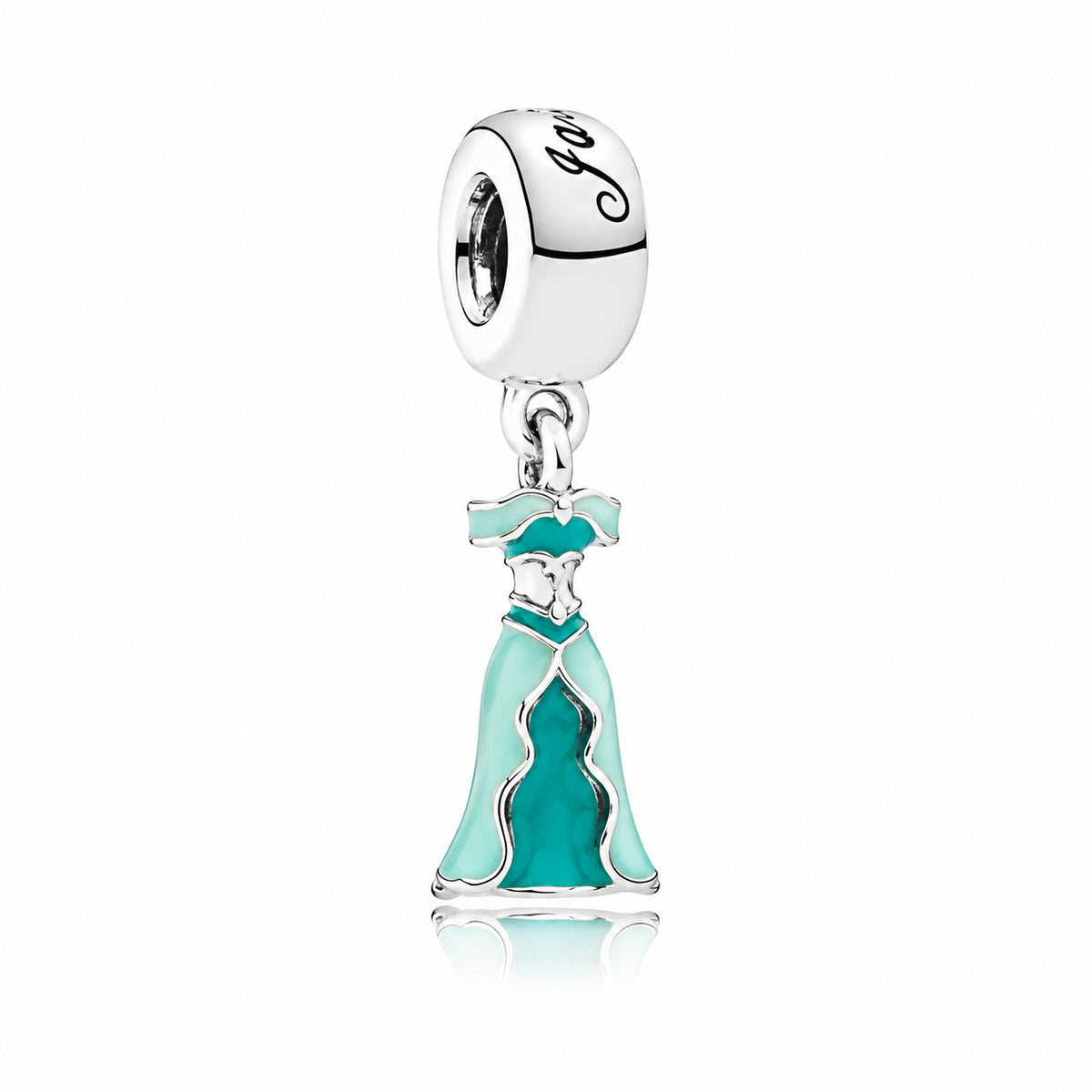 S925 Disney Princesses Dress Dangle Sterling Silver Charms Collection