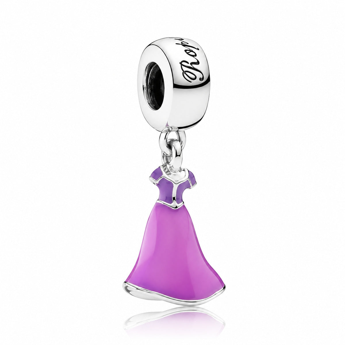 Disney Princess Rapunzel Dress Dangle Charm S925 Sterling Silver