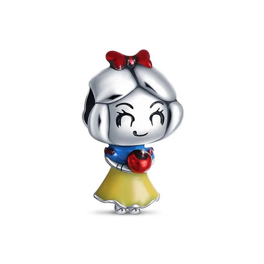 Disney Snow White Charm Hallmarked S925 Sterling Silver