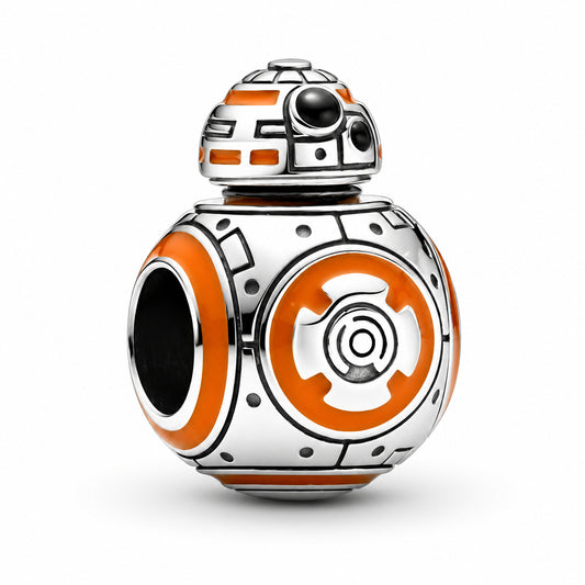 Disney Star War BB-8 Charm Hallmarked S925 Sterling Silver