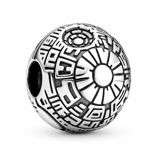 Disney Star War Death Star Clip Charm Hallmarked S925 Sterling Silver