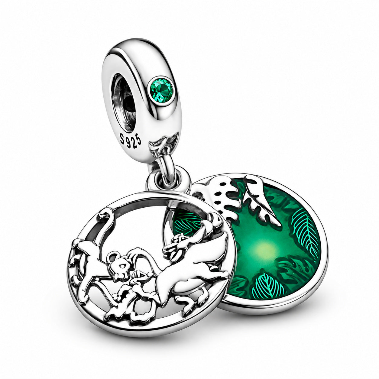 Disney The Lion King Simba, Timon & Pumbaa Charm Hallmarked S925 Hallmarked Compatible Sterling Silver Charm