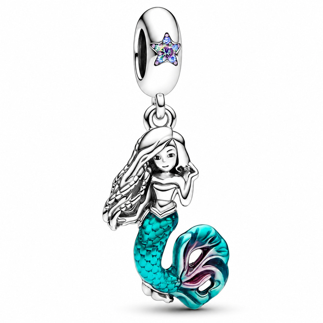 Disney The Little Mermaid Ariel Dangle Charm S925 Sterling Silver