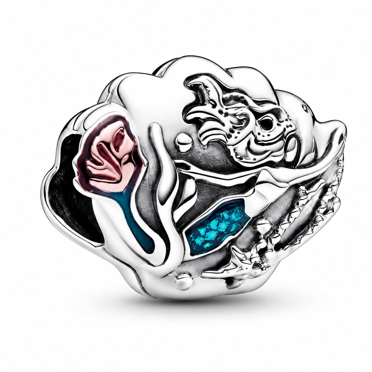Disney The Little Mermaid Seashell Charm S925 Sterling Silver