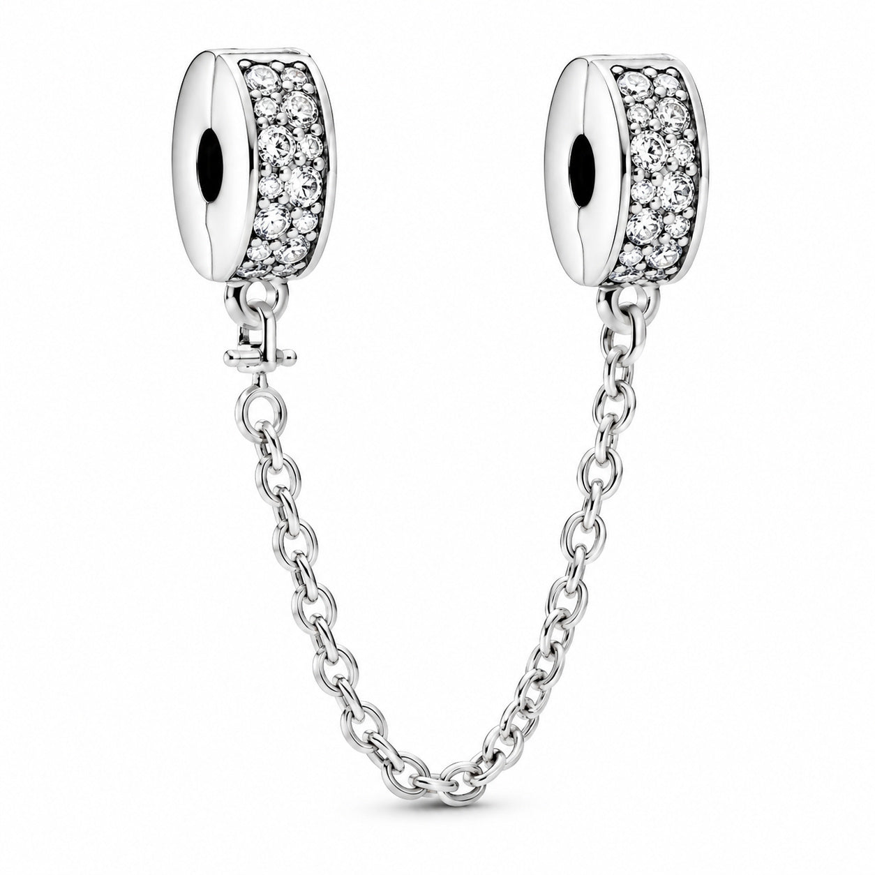 Elegance Safety Chain Charm S925 Sterling Silver