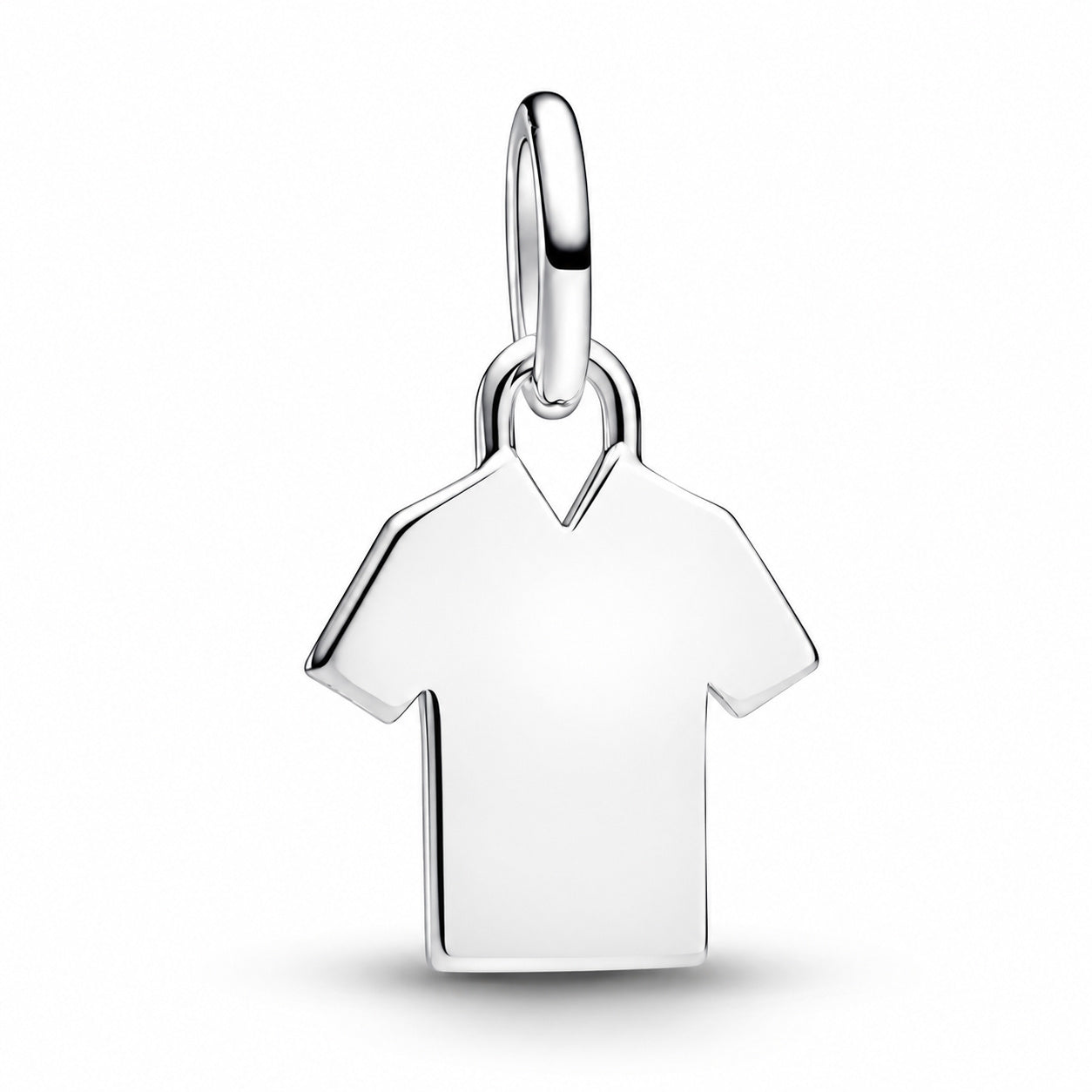 Engravable Football Shirt Dangle Charm Hallmarked S925 Sterling Silver