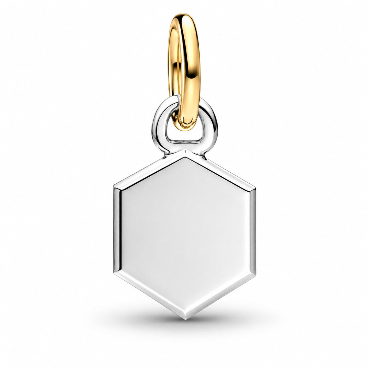Engravable Trophy Double Dangle Charm Hallmarked S925 Sterling Silver