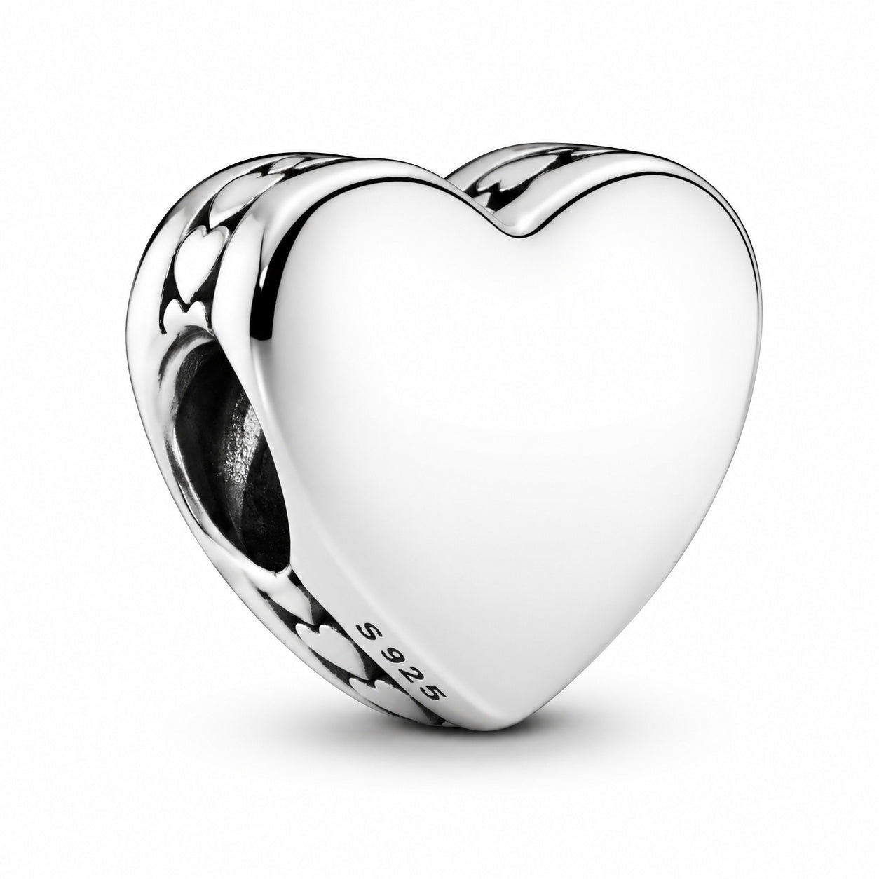 Engravable Heart Charm Hallmarked S925 Sterling Silver