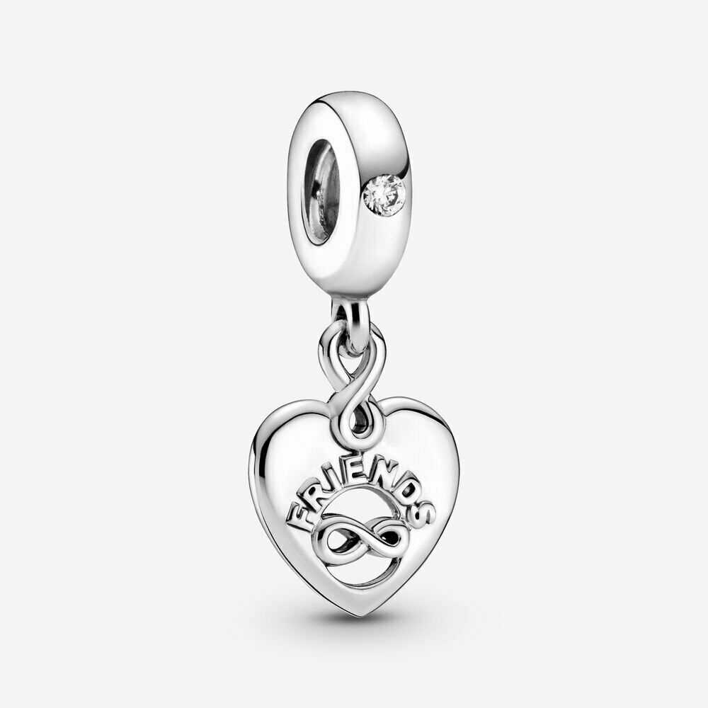 Friends Forever Dangle Charm S925 Hallmarked  Compatible Sterling Silver Charm