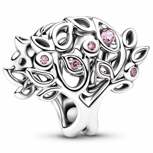 Family Tree Openwork Charm Hallmarked S925 Sterling Silver