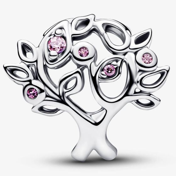 Family Tree Openwork Charm Hallmarked S925 Sterling Silver
