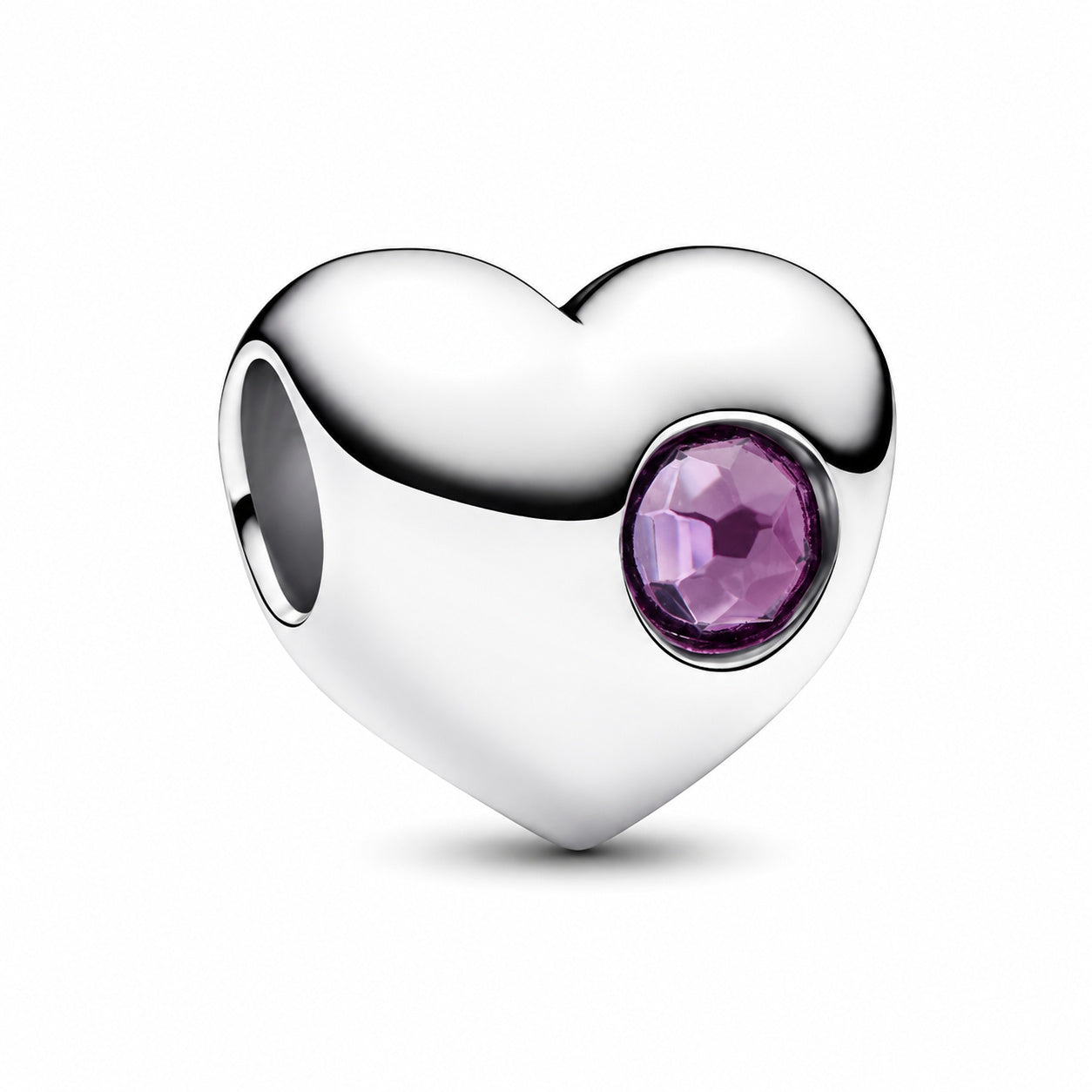 Birthstone Hearts Bracelet Charm S925 Sterling Silver