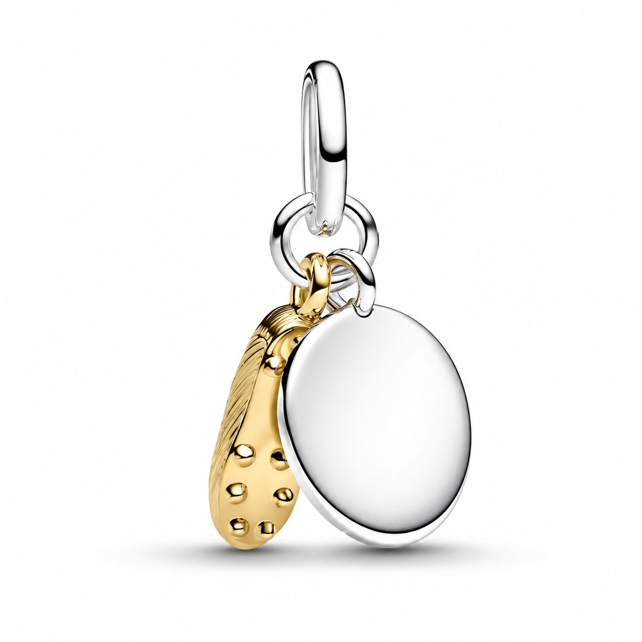 Football Boot Double Dangle Charm Hallmarked S925 Sterling Silver