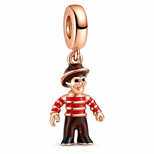 Freddy Krueger Dangle Charm Hallmarked S925 Sterling Silver