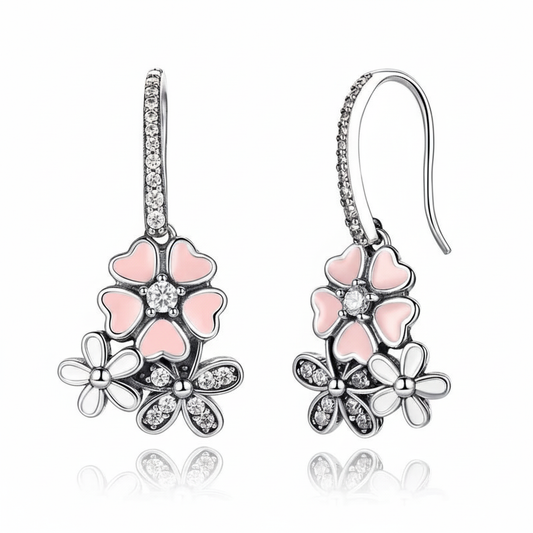 Poetic Blooms Sterling Silver dangle Earrings