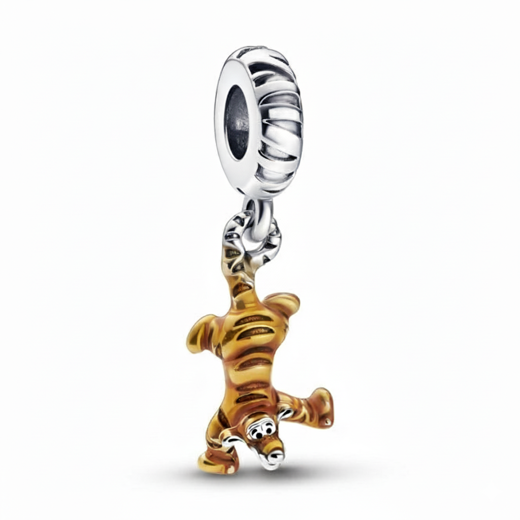 Disney Winnie the Pooh Tigger Dangle Charm Hallmarked S925 Sterling Silver